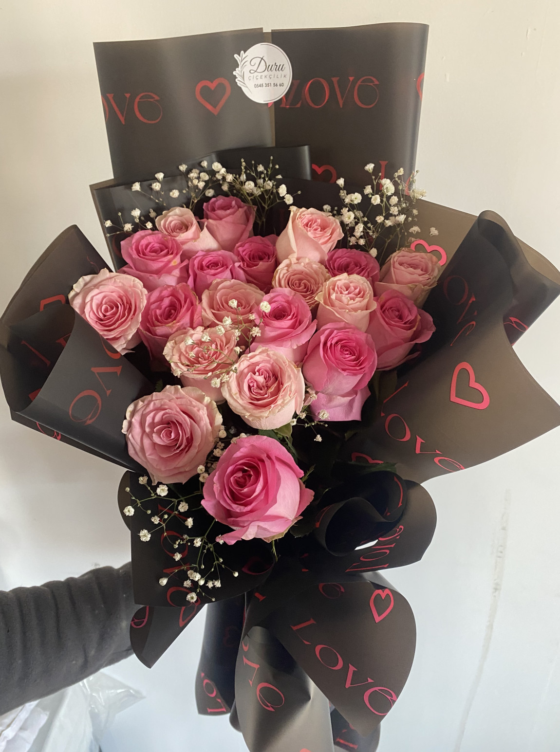 Pembe Gül Buketi 20 Li